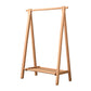 Rack de manteau de style moderne en bois massif en bois de manteau autoportant avec étagère