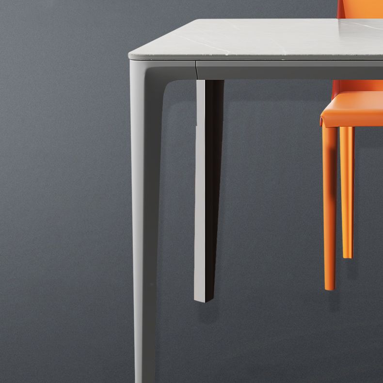 1/4/5/7 stukken eetmeubilair set moderne gesinterde stenen tafel en faux lederen stoelen