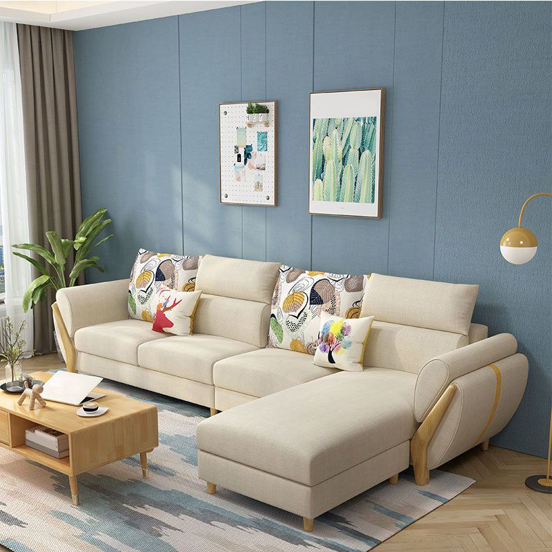 Nordic Fabric Living Room Pillow Top Arm Cushions Sofa Chaise Clearhalo 'furn' 'furn_sectionals' 'Furniture' 'Living Room Furniture' 'Sectionals' 1200x1200_6d5838a4-b2b7-4acc-8bb8-c7d8663956eb