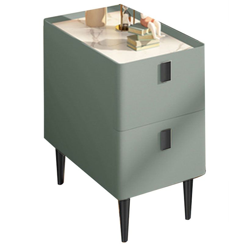 Mobile a letto in pietra contemporaneo con 2 cassetti in legno per camera da letto