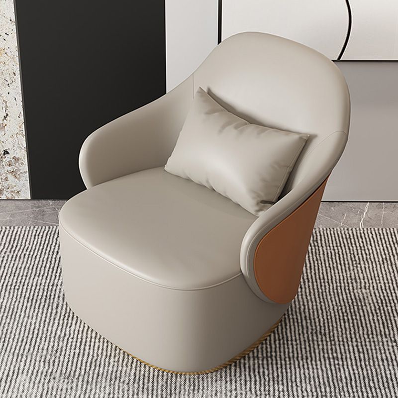 Grey Lounge Chair Arms Included Barrel Chair for Living Room Clearhalo 'Accent Chairs' 'accent_chairs' 'Chairs & Seating' 'furn' 'furn_accent_chairs' 'Furniture' 'Living Room Furniture' 1200x1200_6d5a9df0-5cdc-4439-8bce-c389839000ee