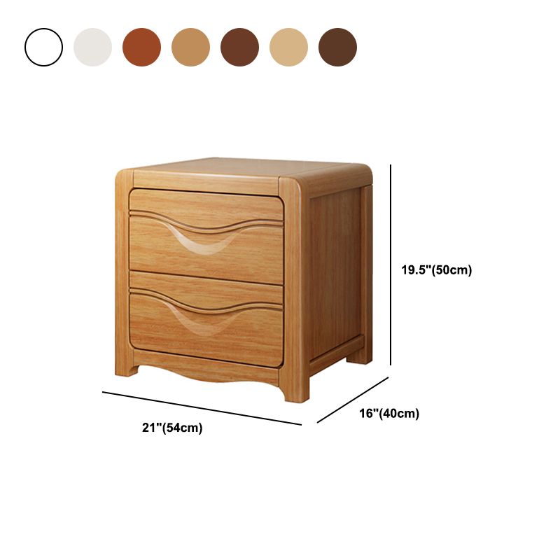 Tavolo da notte in legno massiccio moderno da 2 gambe H-disegno da 20 pollici incluso