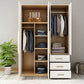 Contemporary White Storage Cabinet for Bedroom Manufactured Wood Hinged Door Cabinet