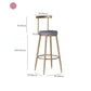 Contemporary  Armless Backrest Counter Stool Iron Kitchen Bar Stool for Home