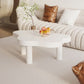 Table basse simple en bois massif, table basse à 3 pieds de forme libre