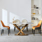 Glam Sintered Stone Top Standard Dining Table Rectangle Shape Dining Table for Kitchen Clearhalo ' dining_table' 'Dining Tables & Seating' 'Dining Tables' 'furn' 'furn_dining_table' 'Furniture' 'furniture_dining_table' 'Kitchen & Dining Furniture' 'kitchen&dining_furn' 'kitchen' 'kitchen_dining_table' 1200x1200_6d5e5f5a-7829-4af1-8d74-358e57cba894