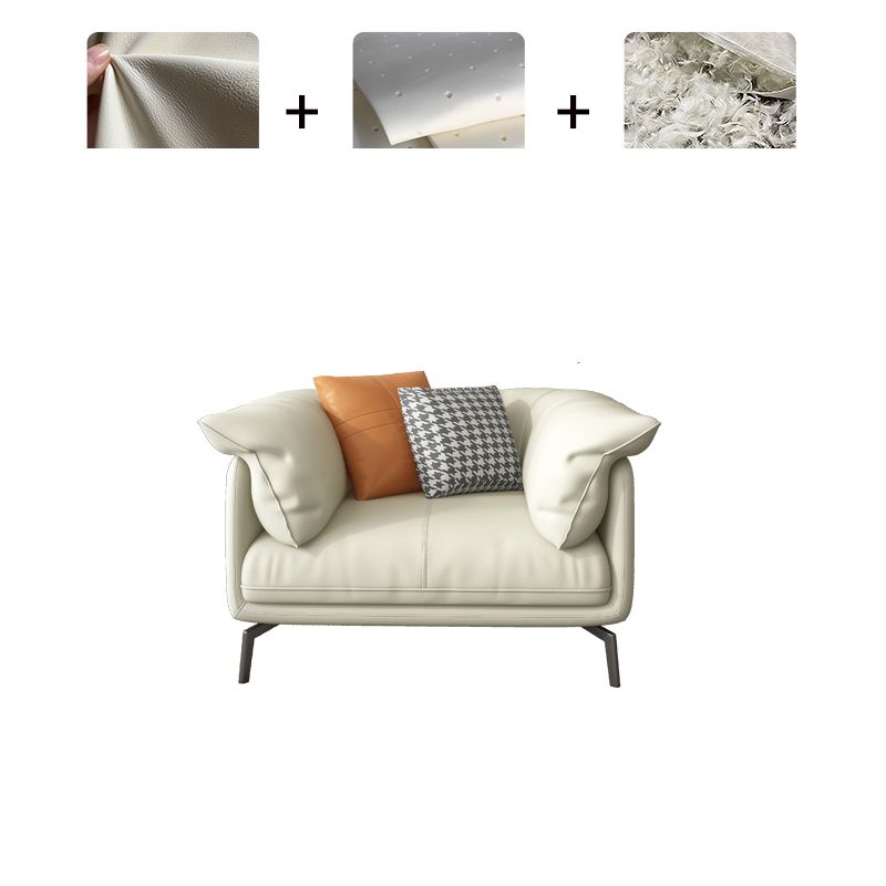 Modern 32.6" H Leather Pillow Top Arm Sofa Bed For Living Room Clearhalo 'furn' 'furn_sofas' 'Furniture' 'Living Room Furniture' 'Sofa' 'sofas' 1200x1200_6d60c7ee-eaa0-4381-8b8e-8ac5537f5814