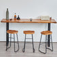 Pine Wood Top Bar Table Industrial Style Bar Table with Iron Sled Base