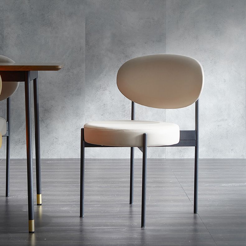 Contemporary Style Open Back Dining Side Chair Upholstered Armless Side Chairs (Set of 2) Clearhalo ' kitchen&dining_furn' 'Dining Chairs' 'Dining Tables & Seating' 'dining_chair' 'furn' 'furn_dining_chair' 'Furniture' 'furniture_dining_chair' 'Kitchen & Dining Furniture' 'kitchen' 1200x1200_6d61cb84-7da7-41d9-b6b9-a0b64ae10dbb