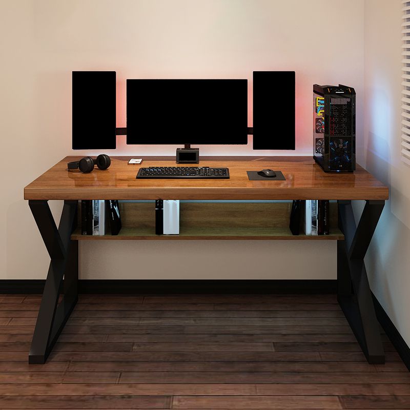 Eigentijdse rechthoekige computerbureau Home Solid Wood Office Desk