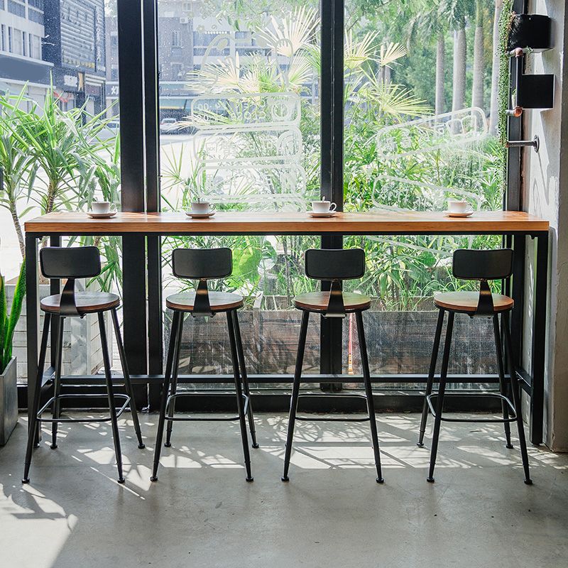 Set di tavoli da bar in legno massiccio moderno rettangolo 1/5/9 pezzi da banco set di pub da banco