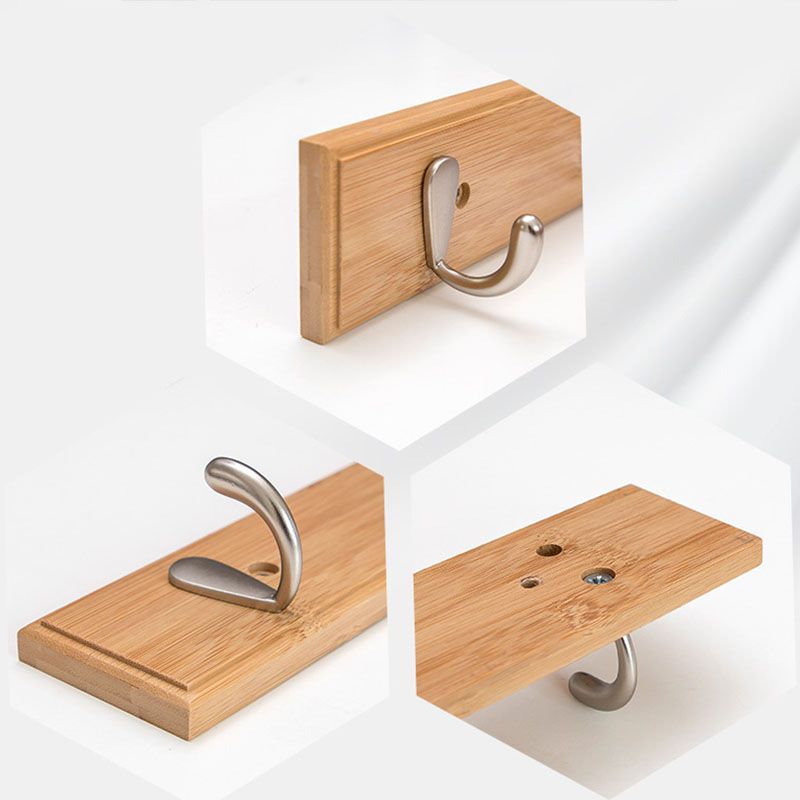 Modern Minimalist Coat Hanger Home Wall Hanging Wooden and Metal Coat Rack Clearhalo 'Entry & Mudroom Furniture' 'furn' 'furn_hall_tree_coat_racks' 'Furniture' 'Hall Trees & Coat Racks' 'hall_tree_coat_racks' 1200x1200_6d67c59d-d8ca-4501-9347-66d8dd03248e