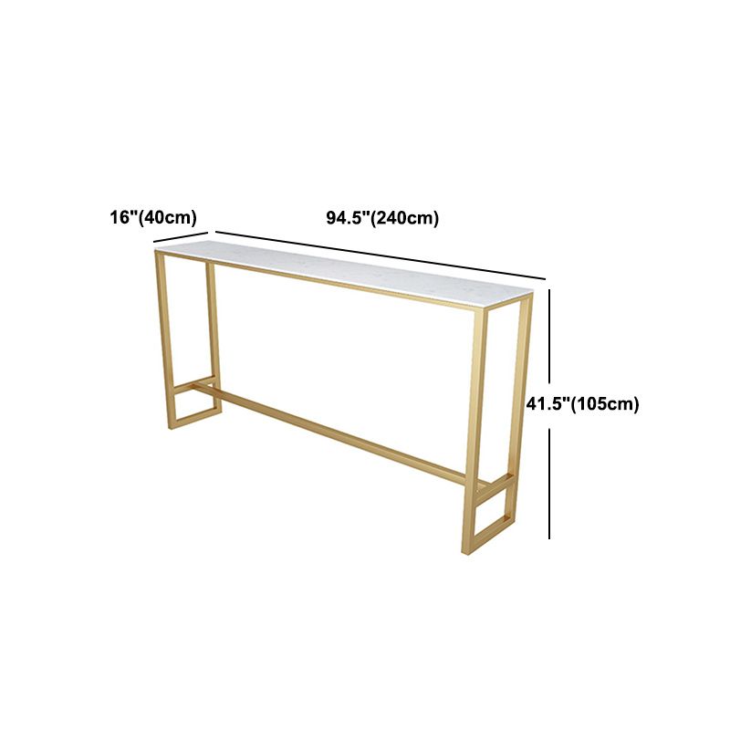 Stone Bar eettafel Glam -stijl rechthoekige staaftafel met schroefvoetstuk voor keuken