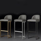 Glam Faux Leather Bar Stool Footrest Counter-height Stool for Dining Room Clearhalo 'Bar Furniture' 'Bar Stools' 'bar_stools' 'furn' 'furn_bar_stools' 'Furniture' 'Kitchen & Dining Furniture' 1200x1200_6d6a0f00-0c12-4c89-a44b-20142e55b9ad