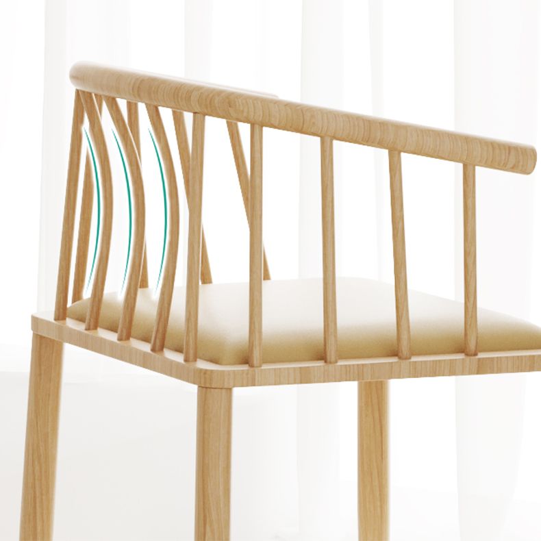 Modern wood-like dining chair armrest-free PU leather dining chair home Clearhalo ' kitchen&dining_furn' 'Dining Chairs' 'Dining Tables & Seating' 'dining_chair' 'furn' 'furn_dining_chair' 'Furniture' 'furniture_dining_chair' 'Kitchen & Dining Furniture' 'kitchen' 1200x1200_6d6b2f8b-578c-4d5a-a036-ec6449c12a43