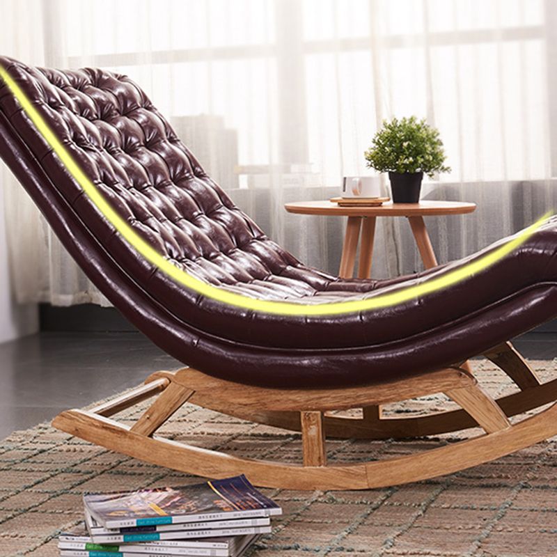 Living Room Rocker Chair Solid Tufted Cushions Leather Rocker Chair with Ottoman Clearhalo 'Chairs & Seating' 'furn' 'furn_rocking_chairs' 'Furniture' 'Living Room Furniture' 'Rocking Chairs' 'rocking_chairs' 1200x1200_6d6b4cc3-12ff-4374-8fc0-1434ec158ea2