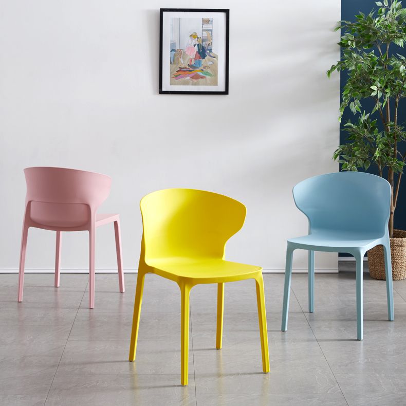 Contemporary Plastic Dining Chair 15.5'' Wide Wingback Side Chair for Home Use Clearhalo ' kitchen&dining_furn' 'Dining Chairs' 'Dining Tables & Seating' 'dining_chair' 'furn' 'furn_dining_chair' 'Furniture' 'furniture_dining_chair' 'Kitchen & Dining Furniture' 'kitchen' 1200x1200_6d6c29d2-7a12-4172-b44e-3575fb34f514
