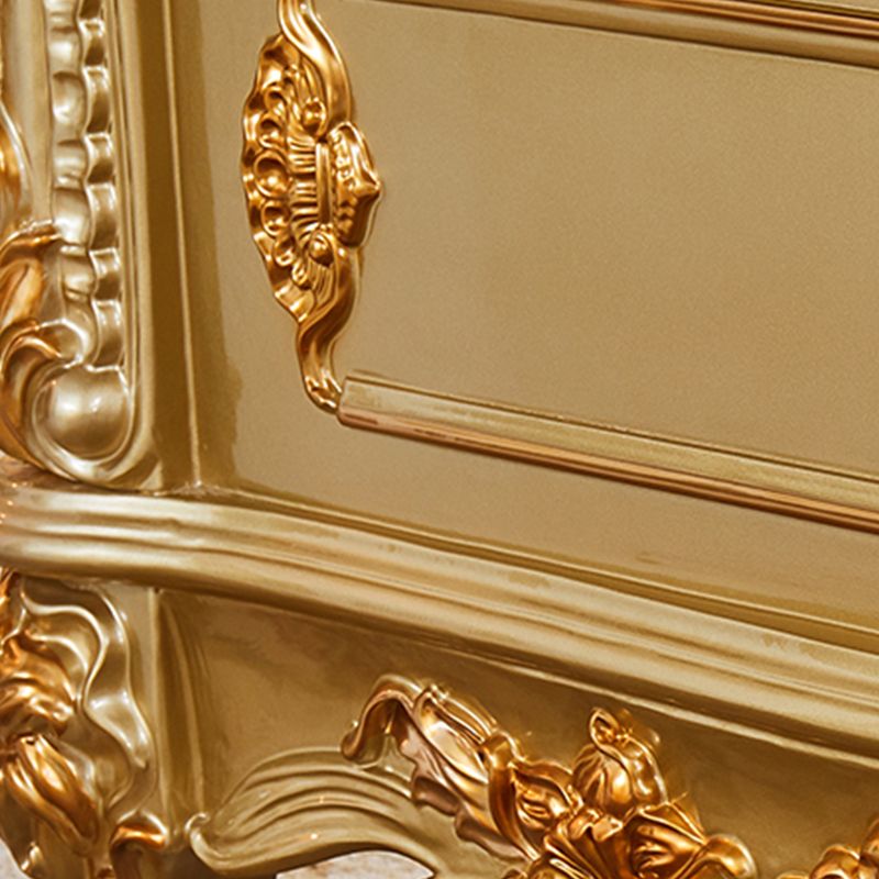 Victorian Marble Dining Table for Restaurant Rectangle Table with 4 Legs in Gold Clearhalo 'Dining Tables & Seating' 'Dining Tables' 'dining_table' 'furn' 'furn_dining_table' 'Furniture' 'Kitchen & Dining Furniture' 1200x1200_6d6f8243-cb4a-48d0-a65d-28f601de929a