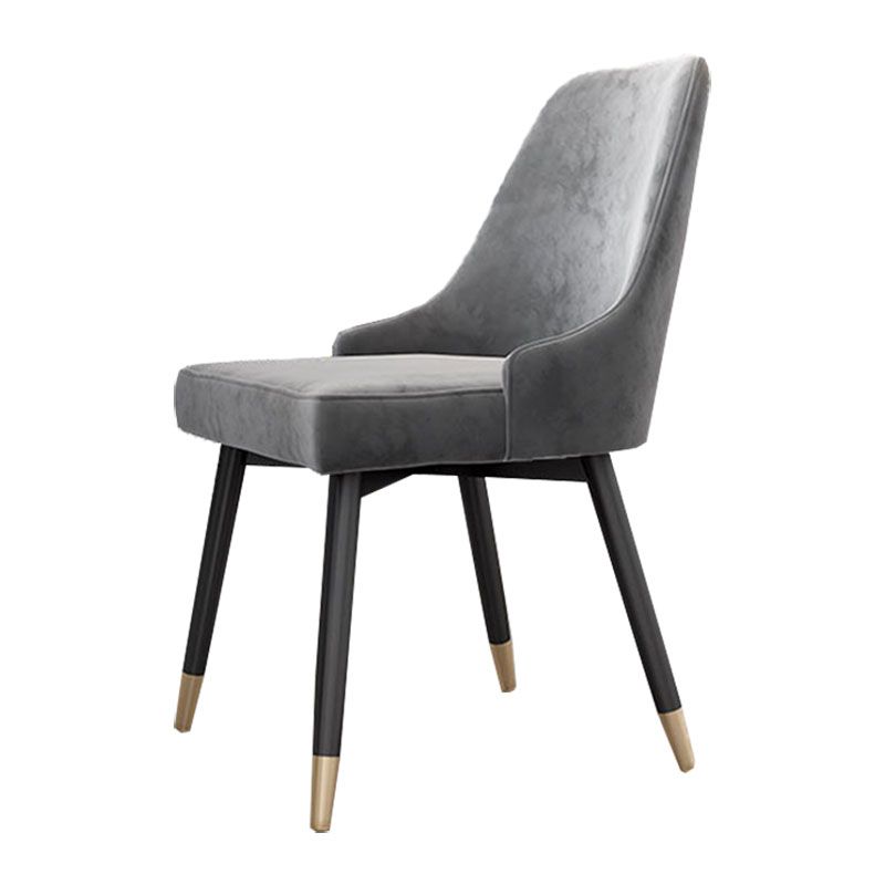 Scandinavian Design Upholstered Armless Dining Chairs Solid Back Dining Side Chair Clearhalo ' kitchen&dining_furn' 'Dining Chairs' 'Dining Tables & Seating' 'dining_chair' 'furn' 'furn_dining_chair' 'Furniture' 'furniture_dining_chair' 'Kitchen & Dining Furniture' 'kitchen' 1200x1200_6d7064ef-54f8-4fd6-9e2f-7dd86f4fc240