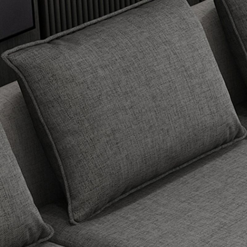 130x71x27.5 Modern Linen Sectional Pillow Top Arm Sectional for Living Room Clearhalo 'furn' 'furn_sectionals' 'Furniture' 'furniture_sectionals' 'kitchen' 'kitchen_sectionals' 'Living Room Furniture' 'Sectionals' 1200x1200_6d70ab37-f862-4241-a222-c249d1e6a154