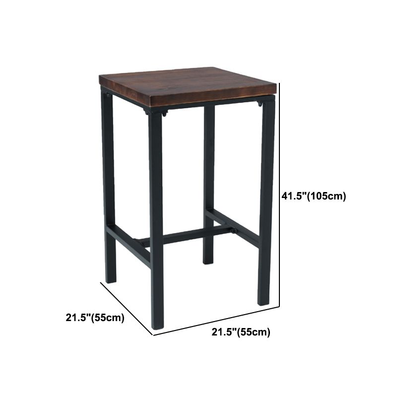 Juego de mesa de Bar Industrial de 1/3/4/5 piezas, mesa cuadrada de madera de pino para cafetería