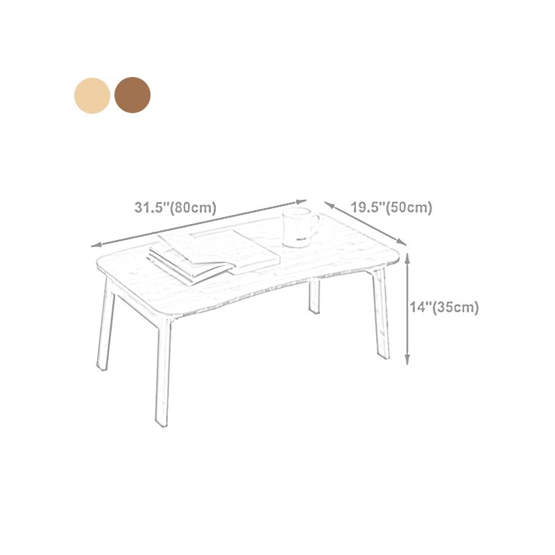 Modern Brown/Oak 4 Legs 1 Coffee Table Geometric Folding Table for Living Room Clearhalo 'Coffee & Accent Tables' 'Coffee Tables' 'coffee_tables' 'furn' 'furn_coffee_tables' 'Furniture' 'furniture_coffee_tables' 'Living Room Furniture' 1200x1200_6d71e802-e561-46ec-b4f2-5b41f3319e17