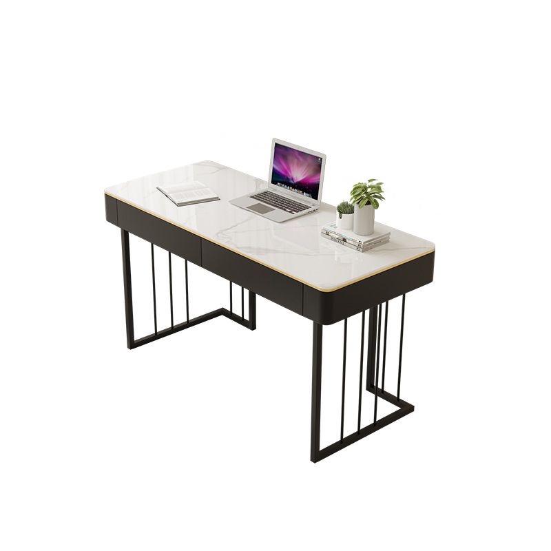 Modern 29,53 "großer Büroschreibtisch Steinkrümmungsschreiber mit 2 Schubladen