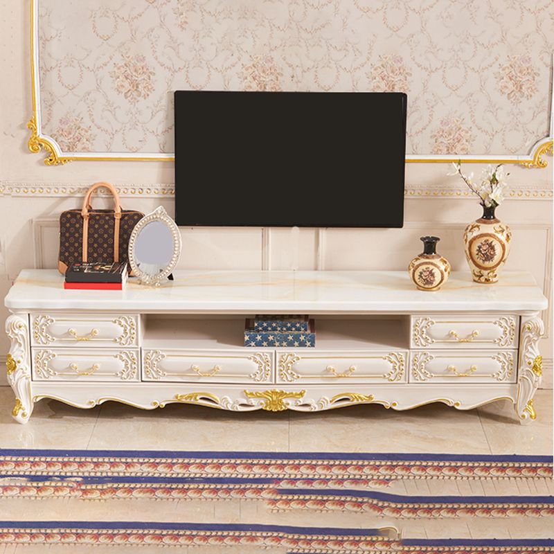 Glam TV Stand Console Open Storage TV Media Console with 6 Drawers Clearhalo 'furn' 'furn_tv_stands_entertainment_centers' 'Furniture' 'Living Room Furniture' 'TV Stands & Entertainment Centers' 'TV Stands & Media Storage Furniture' 'tv_stands_entertainment_centers' 1200x1200_6d732b56-4c54-46eb-9d7c-25d17cec3493