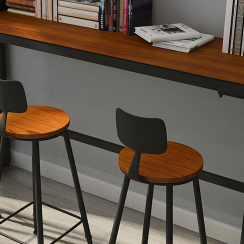 Binnen houten trestle cocktailbar tafel industriële voetsteun pubhoogte eettafel