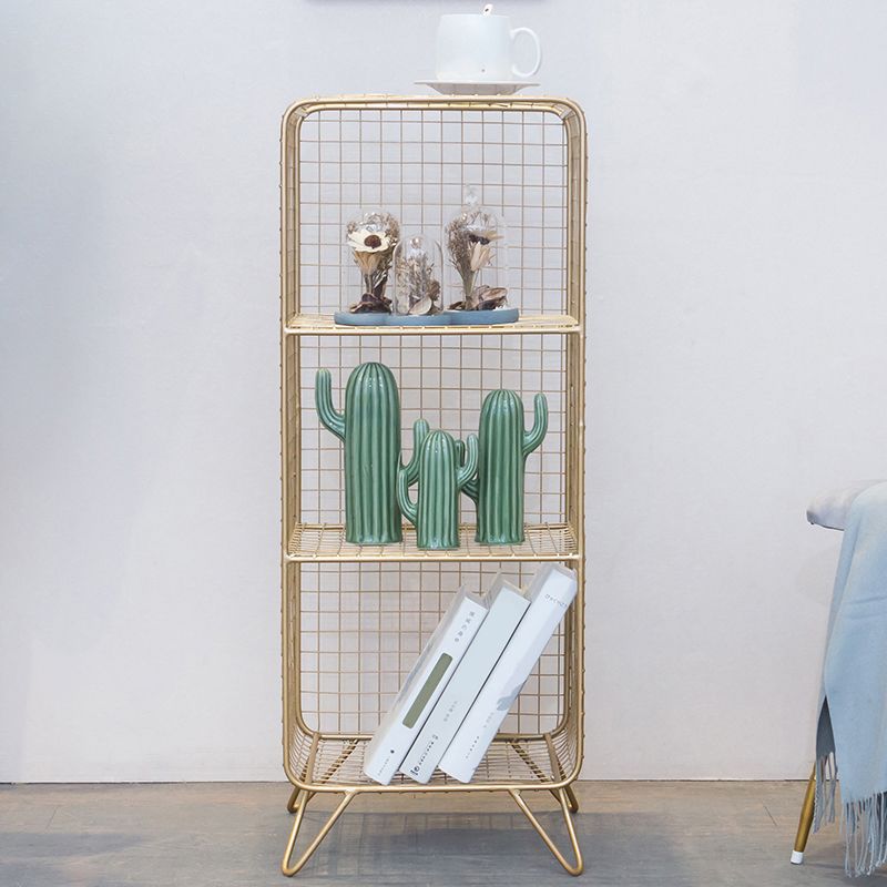 Metal Ladder Shelf Bookcase Glam Vertical Closed Back Book Shelf Clearhalo 'Bookcases' 'furn' 'furn_bookcases' 'Furniture' 'Office Furniture' 1200x1200_6d79e6b3-40cf-422e-aff2-9faec61e8ea0