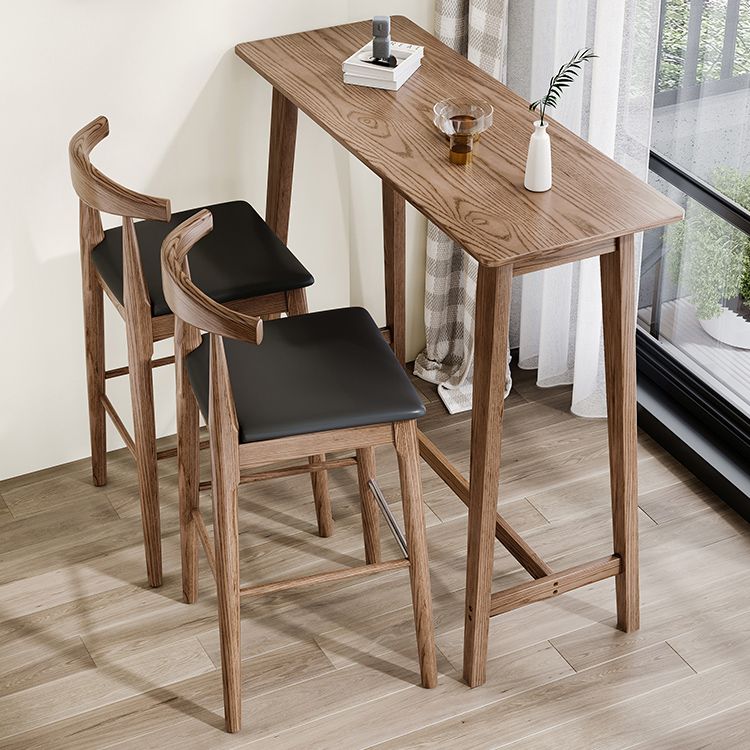 Table de pub rectangulaire de 1/3 pièces modernes ensemble de comptoirs en bois pour salle à manger