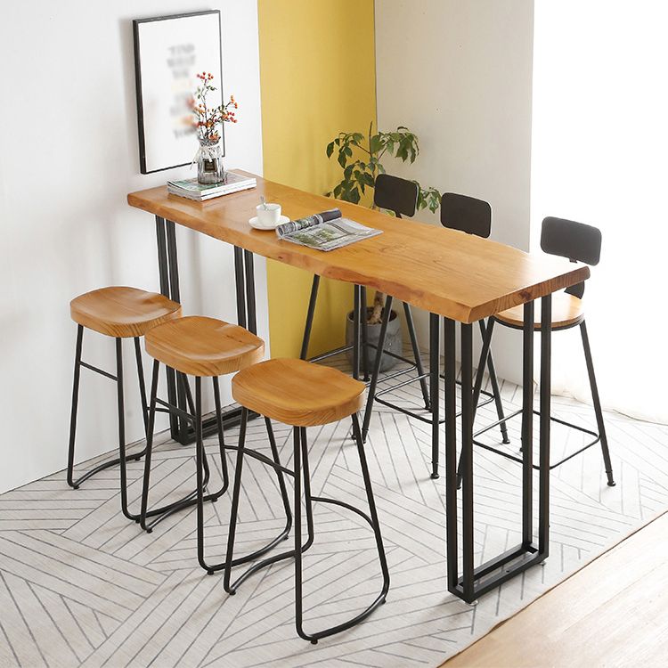 Contemporary Rectangle Bar Counter Table Wooden Dining Table for Kitchen Clearhalo 'Bar Furniture' 'Bar Tables' 'bar_tables' 'furn' 'furn_bar_tables' 'Furniture' 'furniture_bar_tables' 'Kitchen & Dining Furniture' 1200x1200_6d7c2a04-1905-4b8a-856a-ff64afb52352