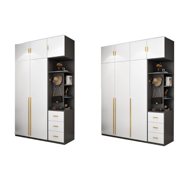 Color blanco Armario de madera Armario de armario de puerta cerrada para casa para casa