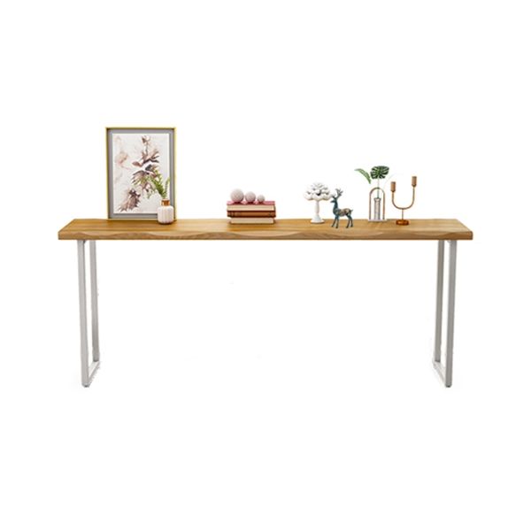 Rectangle de table de bar à bois massif rectangle Ensemble de comptoir 1/4 pièces avec tabourets sans dos