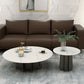 Modern Black and White Pedestal Coffee Table Round Slate and Metal Table Clearhalo 'Coffee & Accent Tables' 'Coffee Tables' 'coffee_tables' 'furn' 'furn_coffee_tables' 'Furniture' 'Living Room Furniture' 1200x1200_6d837bbe-0341-421f-ba92-c743c81599bc