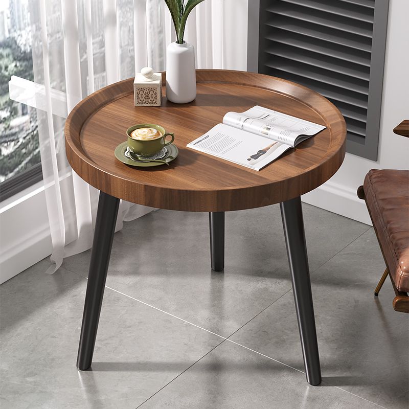 Table de l'extrémité moderne de 3 jambes en bois massif minimaliste