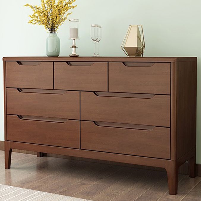 Mid-Century Modern Accent Chest with Straight Legs in Rubberwood Clearhalo 'Cabinets & Chests' 'cabinets_chests' 'furn' 'furn_cabinets_chests' 'Furniture' 'Living Room Furniture' 1200x1200_6d849880-76ac-4071-9668-698f24c4d931