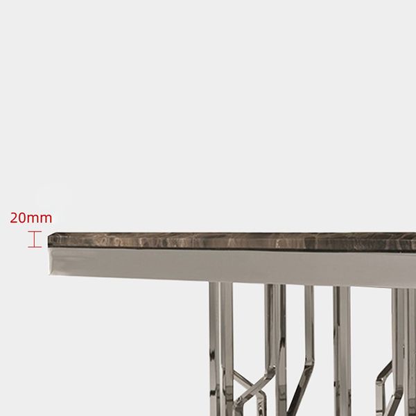 Luxury Style Marble Dining Table Single Pedestal Base Rectangle Table for Home Clearhalo ' dining_table' 'Dining Tables & Seating' 'Dining Tables' 'furn' 'furn_dining_table' 'Furniture' 'furniture_dining_table' 'Kitchen & Dining Furniture' 'kitchen&dining_furn' 'kitchen' 'kitchen_dining_table' 1200x1200_6d850175-e727-44c1-864c-d3d01819efa3