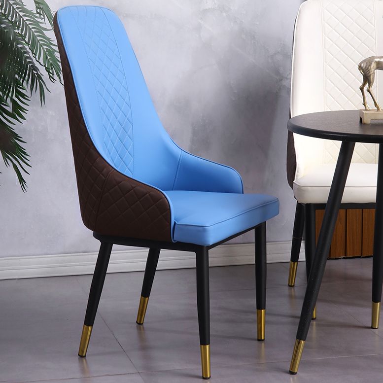 Minimalist Style Upholstered Side Chair Leather Dining Armless Chair for Home Use Clearhalo ' kitchen&dining_furn' 'Dining Chairs' 'Dining Tables & Seating' 'dining_chair' 'furn' 'furn_dining_chair' 'Furniture' 'furniture_dining_chair' 'Kitchen & Dining Furniture' 'kitchen' 1200x1200_6d8616bb-8d33-4b5a-891f-a91777c14fbd