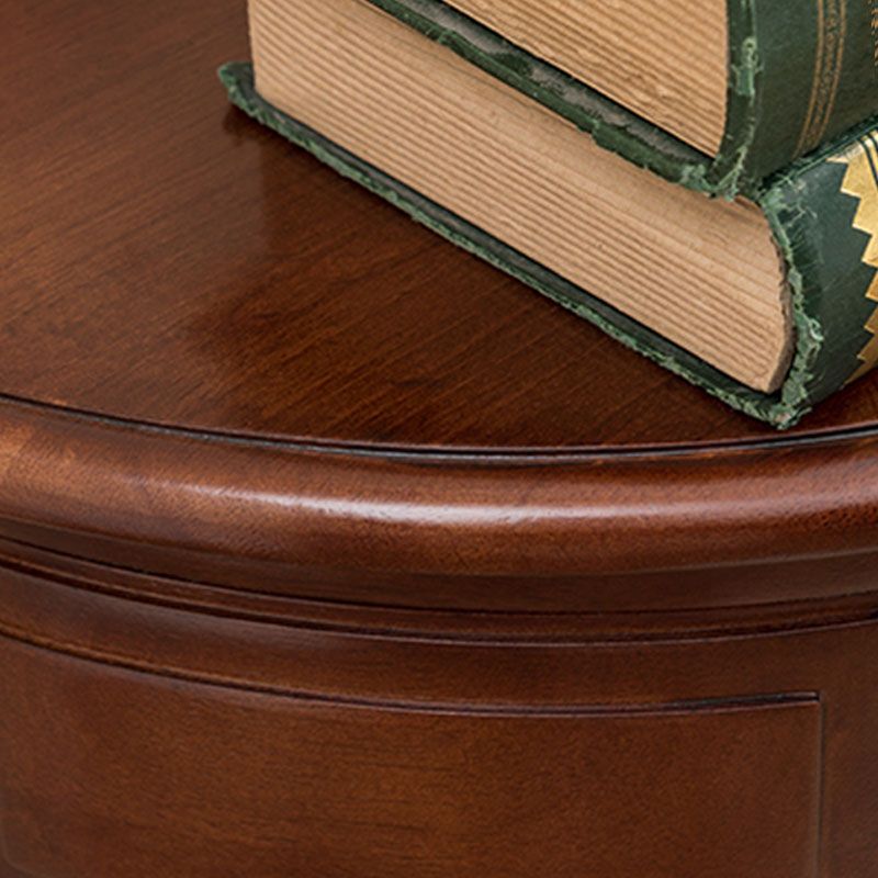 Tavolo di accento di legno moderno di metà secolo Tavolino di divano mezza luna per Hall