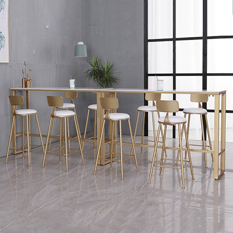 Glam Indoor 1/2/3/4/9 Pub Dining Set Pieces Rectangle White Marble Bistro Set Clearhalo 'Bar Furniture' 'furn' 'furn_home_bar_bar_sets' 'Furniture' 'Home Bars & Bar Sets' 'home_bar_bar_sets' 'Kitchen & Dining Furniture' 1200x1200_6d87be8a-4406-4956-ae03-f3aceb3cb96a