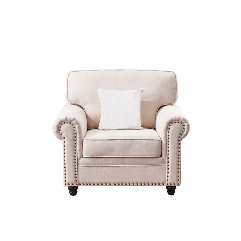 Traditional Biege Pillow Back Couch Rolled Arm Sofa with Nailhead Trim Clearhalo 'furn' 'furn_sofas' 'Furniture' 'furniture_sofas' 'Living Room Furniture' 'Sofa' 'sofas' 1200x1200_6d87d200-579c-4bff-b9f5-95ddaf264cfa