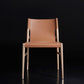 Faux Leather and Wood Armless Dining Chairs Modern Side Chair Set