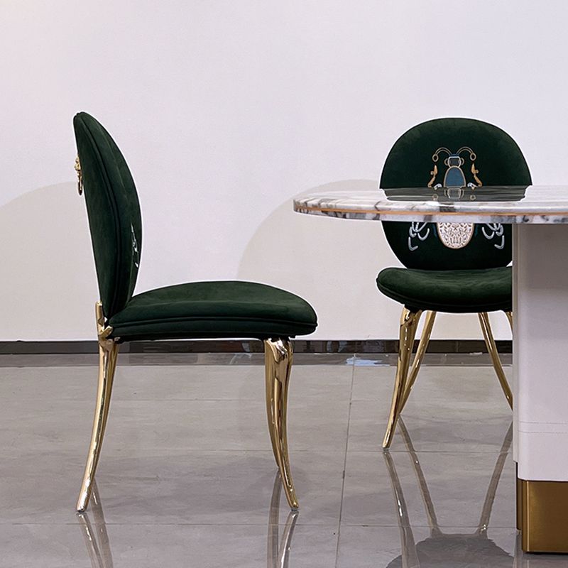 Luxusstil gepolsterte, fester Rücken -Armless Esszimmer für Esszimmer