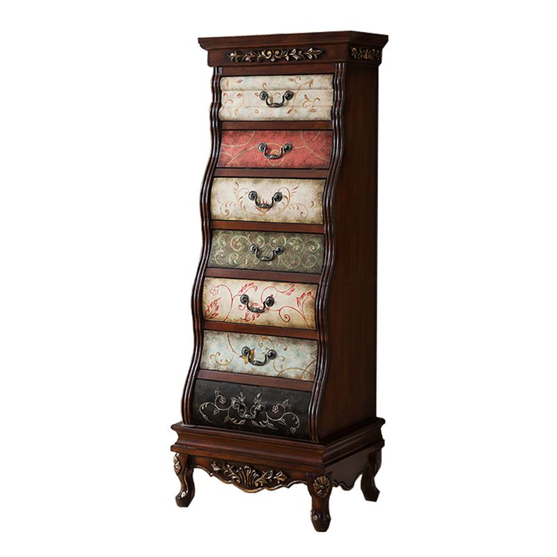 Industrial Side Cabinet in Solid Wood with 7 Drawers Bracket Legs Accent Chest Clearhalo 'Cabinets & Chests' 'cabinets_chests' 'furn' 'furn_cabinets_chests' 'Furniture' 'Living Room Furniture' 1200x1200_6d8ff325-0aa8-4ed6-8702-49743d991b9d