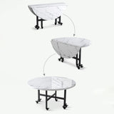 Mesa de comedor de madera moderna y fácil plegable con hoja de doble caída