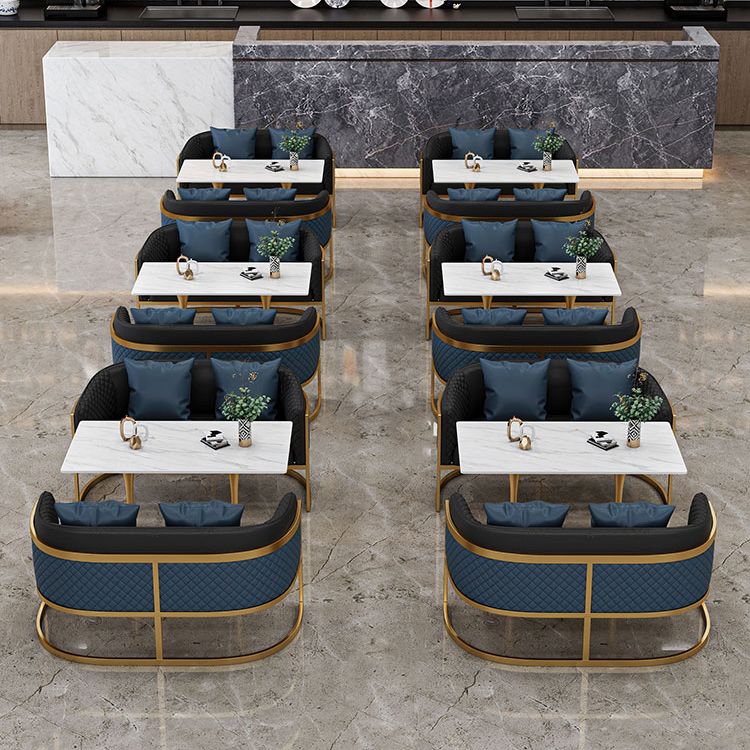 Traditional Luxury Dining Table Sintered Stone White Top Table for Dining Room