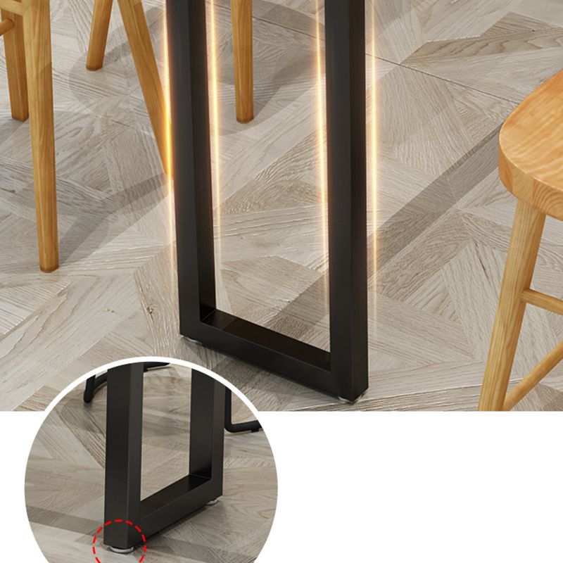 Modern Solid Wood Bar Table Sled Base Dining Table for Kitchen Living Room Coffee Room Clearhalo 'Bar Furniture' 'Bar Tables' 'bar_tables' 'furn' 'furn_bar_tables' 'Furniture' 'Kitchen & Dining Furniture' 1200x1200_6d90d58b-4419-49d5-9b6c-c599b450f007