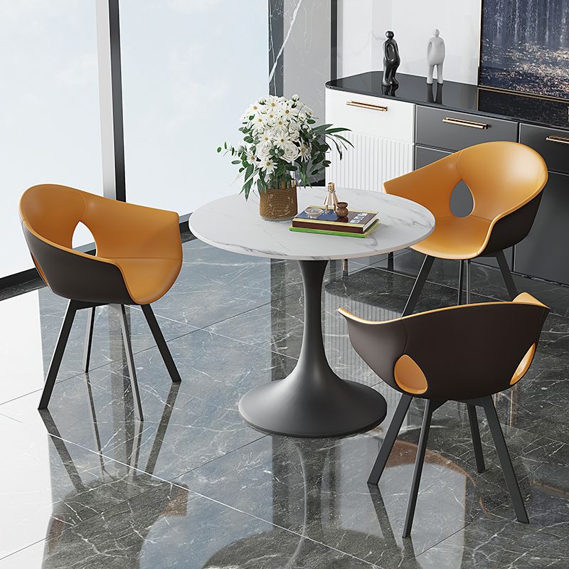 Round Sintered Stone Dining Table Traditional Luxury Tulip Table Clearhalo 'Dining Tables & Seating' 'Dining Tables' 'dining_table' 'furn' 'furn_dining_table' 'Furniture' 'furniture_dining_table' 'Kitchen & Dining Furniture' 'kitchen' 'kitchen_dining_table' 1200x1200_6d922ef7-1d87-480e-abb6-908d97babf4f