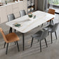 Modern Style Dining Table Rectangle Sintered Stone Dining Table with Black Frame Clearhalo ' dining_table' 'Dining Tables & Seating' 'Dining Tables' 'furn' 'furn_dining_table' 'Furniture' 'furniture_dining_table' 'Kitchen & Dining Furniture' 'kitchen&dining_furn' 'kitchen' 'kitchen_dining_table' 1200x1200_6d931dbf-9cb7-4489-b150-1224c92ffc7b
